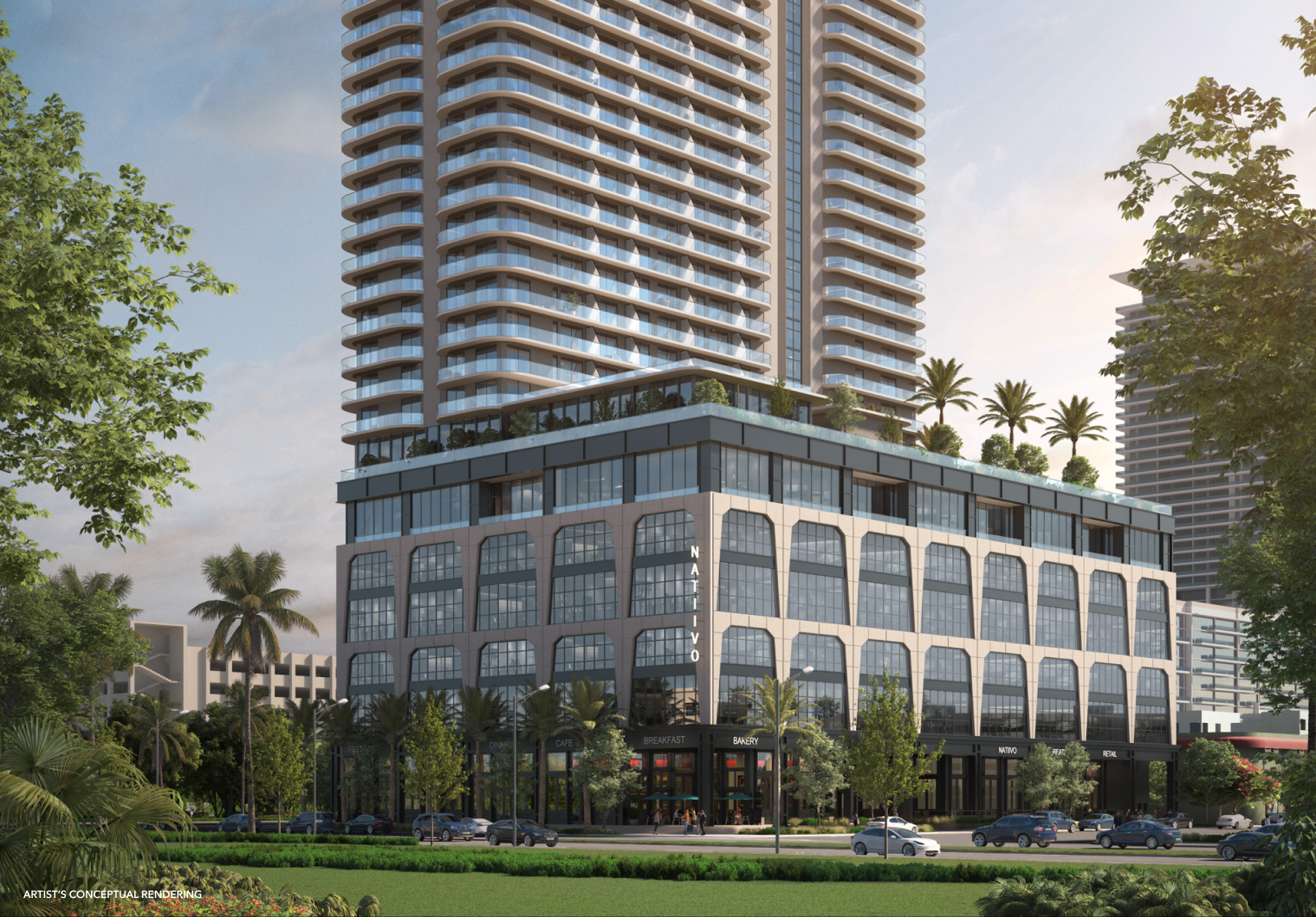 Artist's rendering of Natiivo Fort Lauderdale: new condos for sale